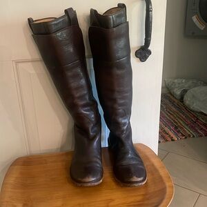 Frye Paige Tall Riding Boot, Size 7.5, Brown